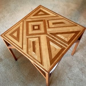Oak & stained maple End Table